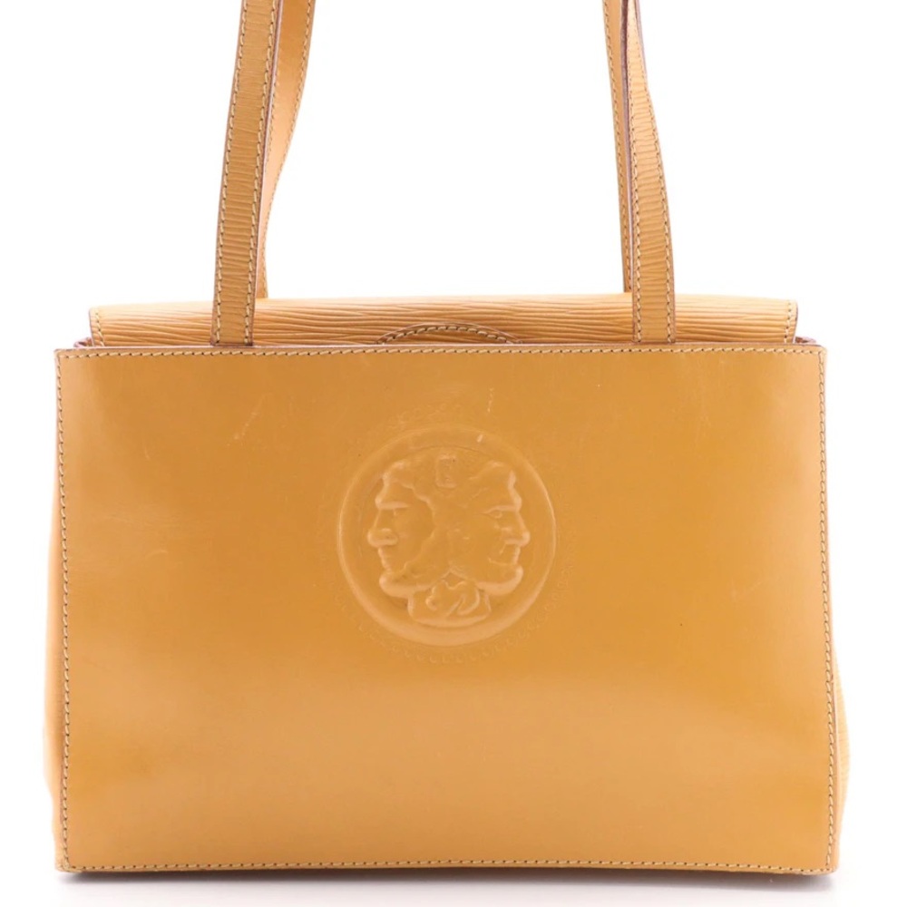 Fendi Yellow Shoulder Bag with Structured Design